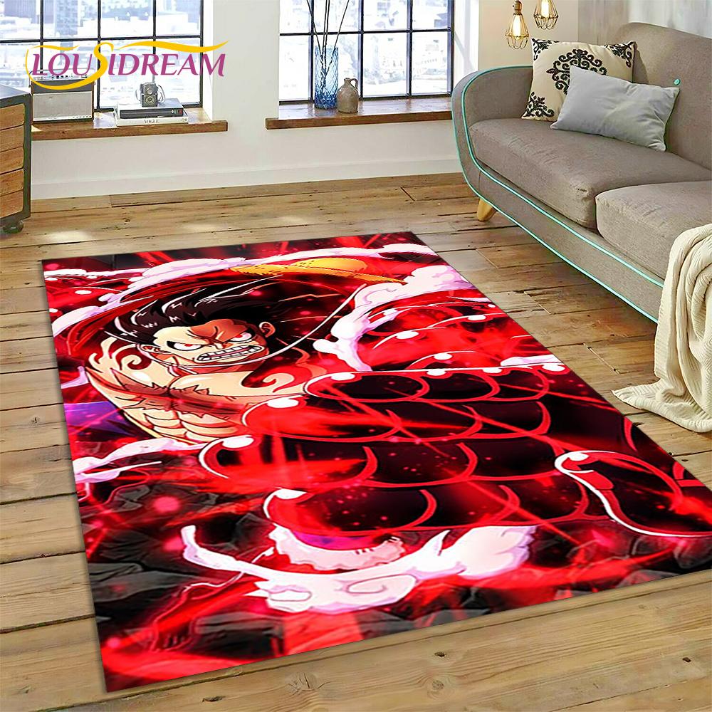 3D Kreskówkowy HD One PIECE-E Dywanik Dywanik Anime do Domu Salon Sypialnia Sofa Wycieraczka Dekoracja, Dywanik Dziecięcy Antypoślizgowa Mata Podłogowa Prezent