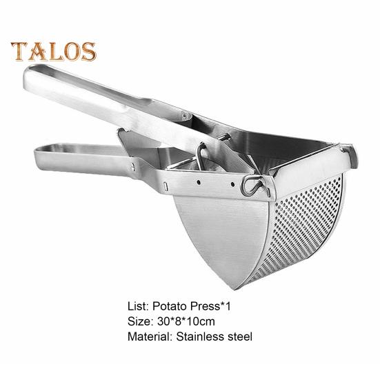 Potato Presser Large Capacity Rust-proof Long Lasting Good Dishwasher Safe Potato Tomato Carrot Masher for Home