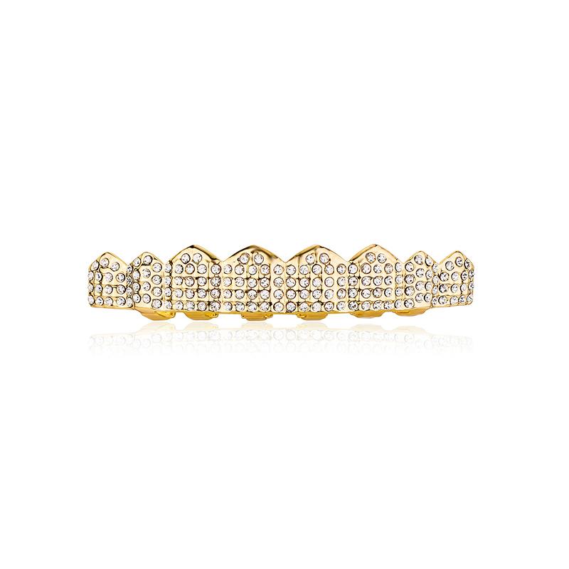 Bling Cubic Zircon Hip Hop Teeth Grillz For Unisex Top Bottom Mouth Removable Dental  Cosply Teeth Jewelry