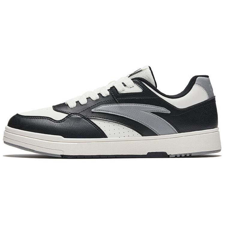 

Anta Street GZ Fashion Comfortable Wear-Resistant Lightweight Increased Height Low-Top Skate Shoes Men Skate Shoes Black White Gray 112448011-3 40.5