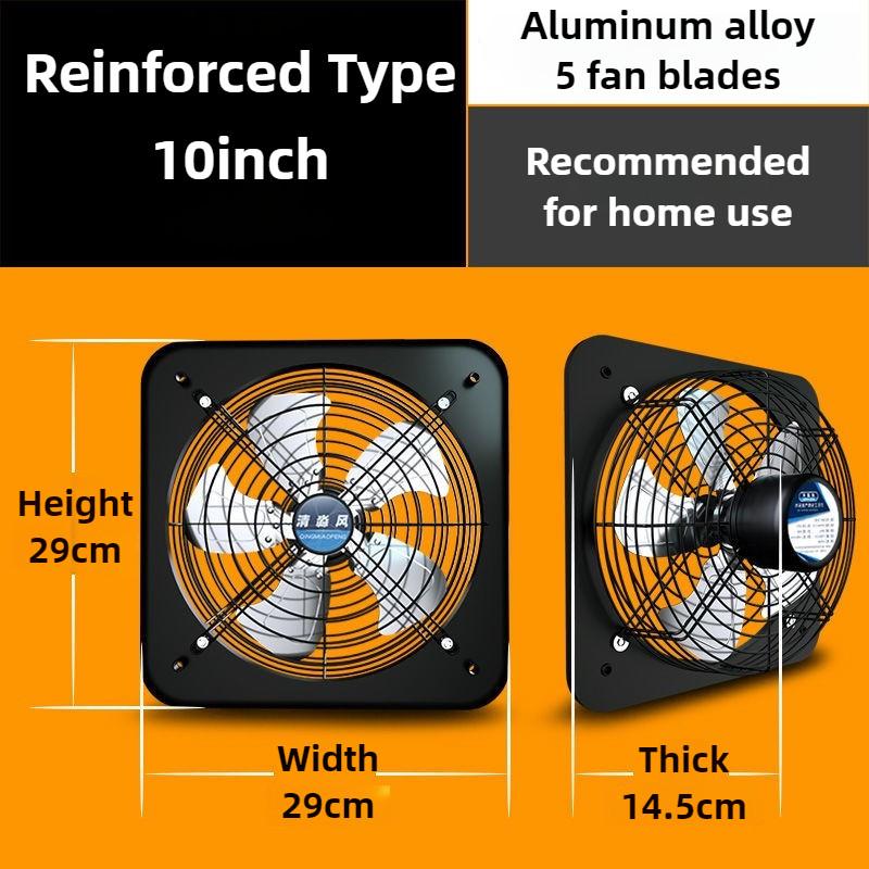 Tuvalet Mutfak Alüminyum Alaşımlı Aspiratör Ev Tipi Davlumbaz Pencere Tipi Güçlü Rüzgar Havalandırma Fanı Yağ Dumanı Tahliye Ekipmanı