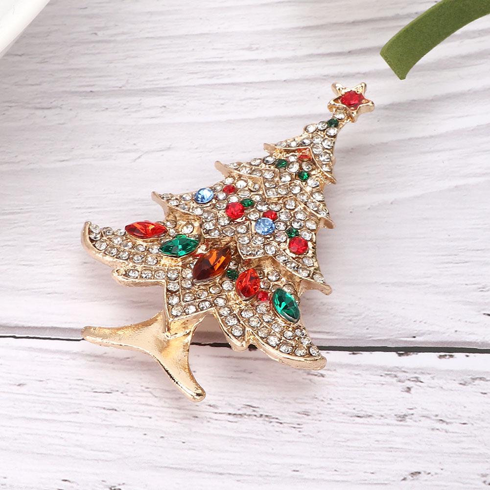 Christmas Style Fashionable Alloy Elegant Rhinestones Decoration Pin Brooch Jewelry