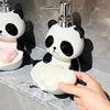 Keramik-Panda-Lotionflasche, tragbarer Seifenspender für den Haushalt, doppelt verwendbar, zart, kreativ, Toilettenwaschbecken, zierliche Flasche, langlebig