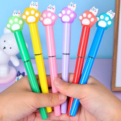 36Pcs Cute Cat Paw Shaped Straight Liquid Ballpoint Pen for Office Work, Brushing Questions, Signing Writing, Diaries, Notes, Student Classroom Prize