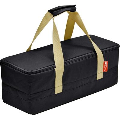 FIELDOOR Multi-Tool Box (Small/Black) - Peg Case, Fits 40cm Pegs, Foldable with Dividers, Tool Organizer, Small Item Organizer, Camping Gear, Tool Bag