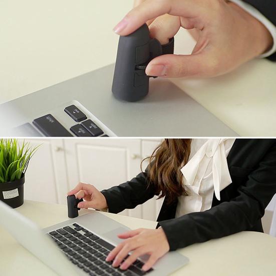 2.4GHz Wireless Finger Ring Mouse 1200 DPI Battery Powered Adjustable Strap Ergonomic Mini PC