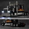 AAZZ1 1:24 PETERBILT 389 Heavy Truck Tractor Toy Model Alloy Diecast Sound Light Pull Back Model Truck Boys Toy Gifts Collection