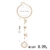 Vintage Gold Color Butterfly Beaded Finger Bracelet for Women Simple Metal Insect Adjustable Bracelet Beach Vacation Zircon