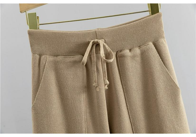 Korean Petite V-Neck Off-Shoulder Knit Two-Piece Set for Women - Autumn/Winter