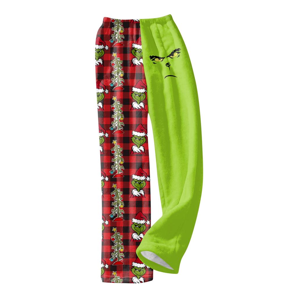 Dames Myke Komfortable Pyjamasbukser Damer Casual Trykk Hjemmebukser Vinter