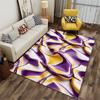 Purple and Gold Abstract Waves suitable as a non-slip mat for the living room or bedroom sofa