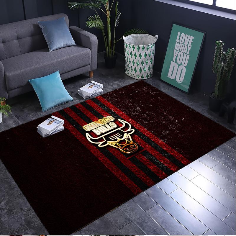 1PC rug Chicago-Bulls Logo Carpet, Chair Rug,Area Rug for Office Bedroom living rooms bedroom, Doormat decor Christmas fan gifts
