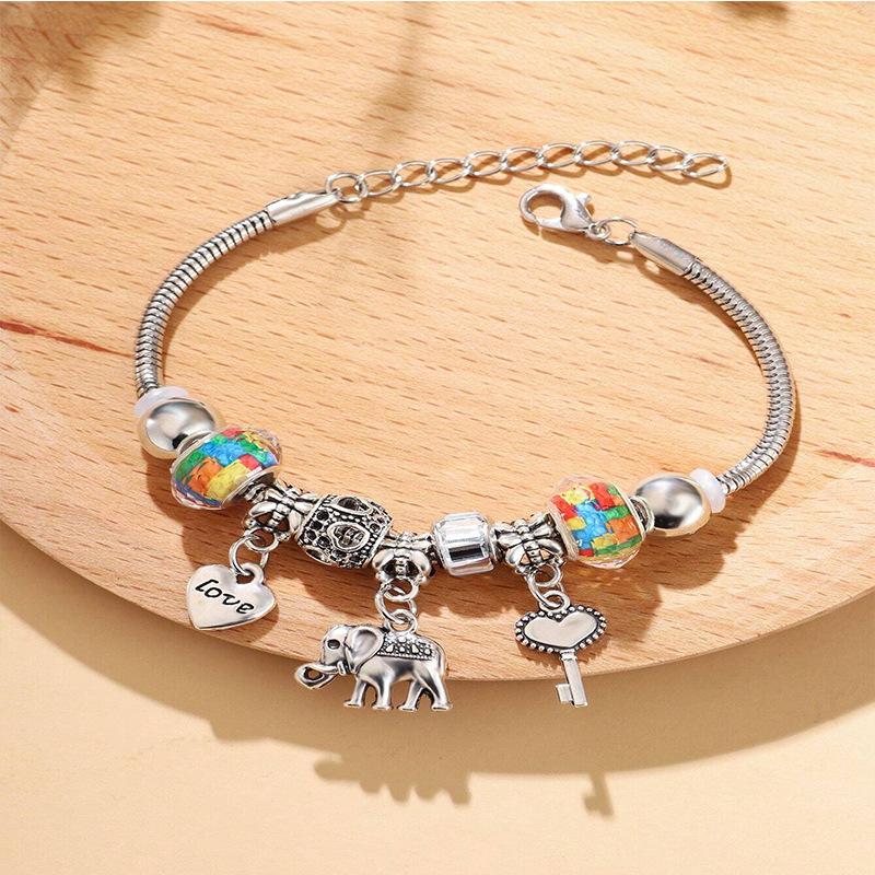 Fashion Multi-Element Rhinestone Beaded DIY Bracelet Jewelry
