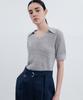 RE RHEE Knitted Short Sleeves Collared Top Ms