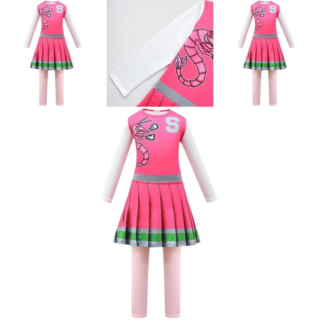 Zombie High School 2 Cosplay Tight-fitting Bodysuit Cheerleading Halloween Costume For Girls Cross-border 4549