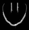 Funkelndes Strass- & Zirkon-Braut-Halsketten- und Ohrring-Set - Elegante Hochzeitsaccessoires