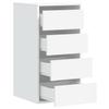 White Chest of Drawers 40 X 41 X 76 Cm Engineered Wood