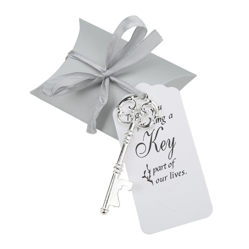 50'li Paket Düğün Şeker Kutusu Düğün Gelin Misafir Hediyelikleri Dekorasyon Hediye İçin Vintage Anahtar Etiketli