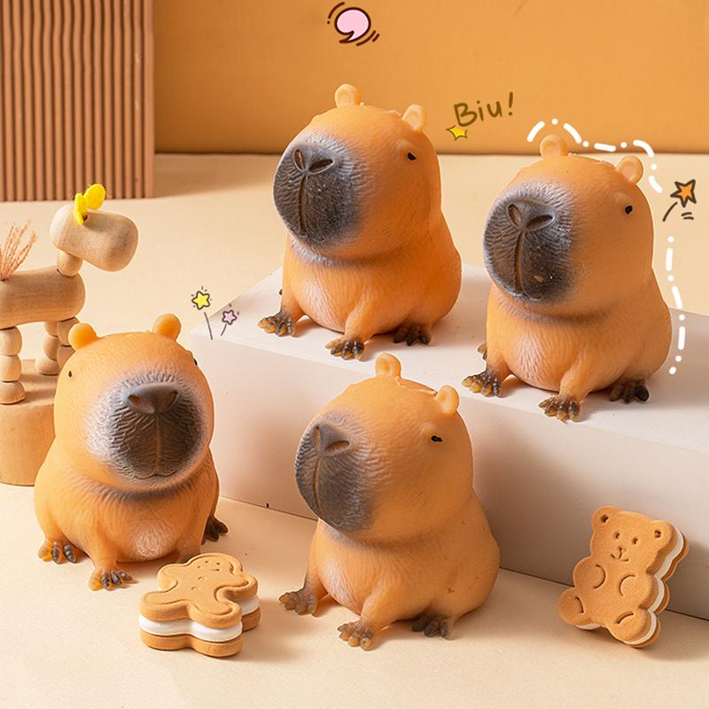 Einzigartige Capybara Quetschspielzeuge Schnelles Zurückfedern Quetsch-Stressball Cartoon-Tier Spielzeug Gastgeschenke Schreibtischdekoration Geschenk Für Kinder