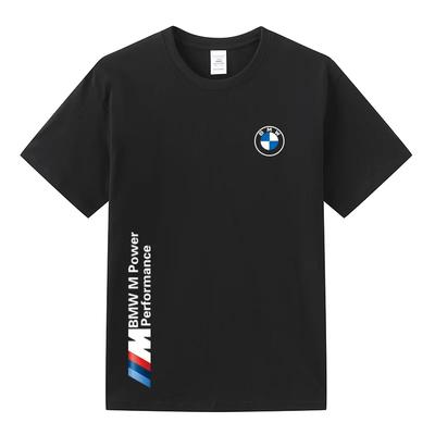 Offizielles BMW Sommer-Kurzarm-T-Shirt Auto-Modifikation Herren- und Damenbekleidung Drucklogo Reine Baumwolle Mode High-End