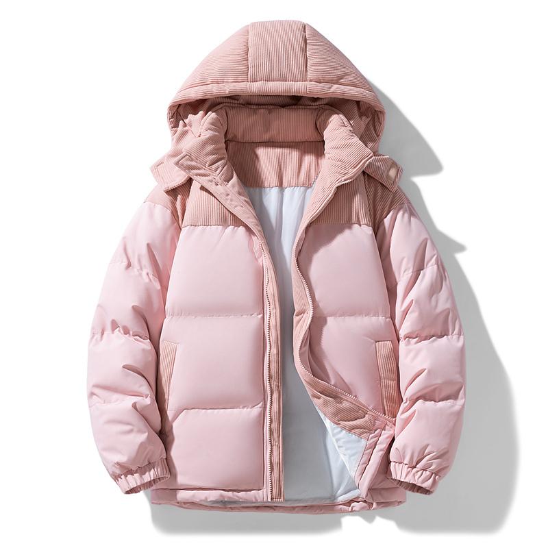 Hooded Cotton Jacket for Men and Women in Winter Windproof Plus Velvet Thickened Cotton Jacket Couple Thickened High-quality Cotton Jacket