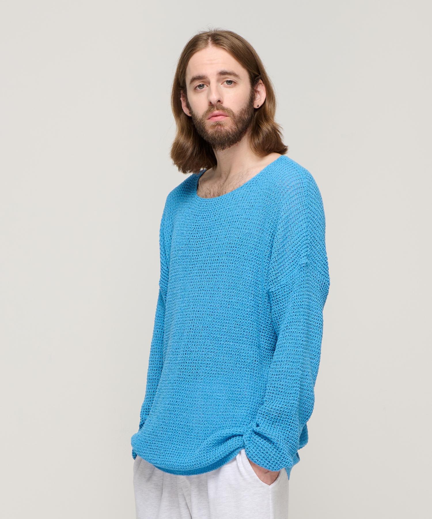 Cargo Bros Summer Scallop Waffle Cozy Knit (Blue) Free