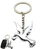 Tauben-Anhänger Schlüsselanhänger Friedenssymbol Schlüsselanhänger Metallanhänger Legierung Schlüsselring Auffälliger Schmuck Einweihungsgeschenk