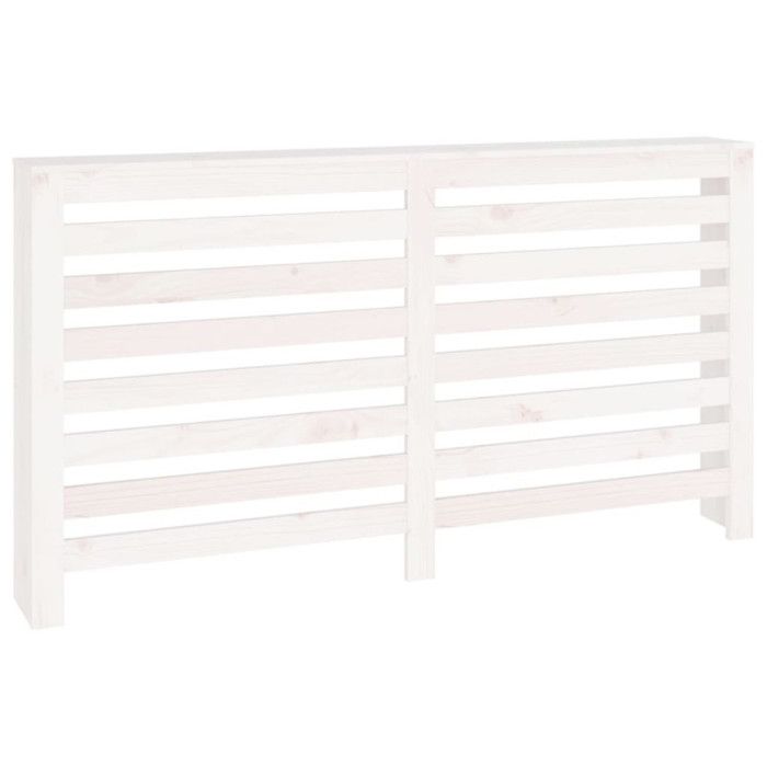822602 vidaXL Radiator Cover White 153x19x84 Cm Solid Pine Wood