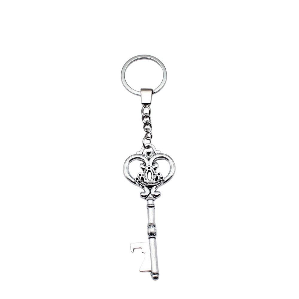 Ornate Gear Keychain Antique Style Punk Pendant Key Holder 30mm Ring