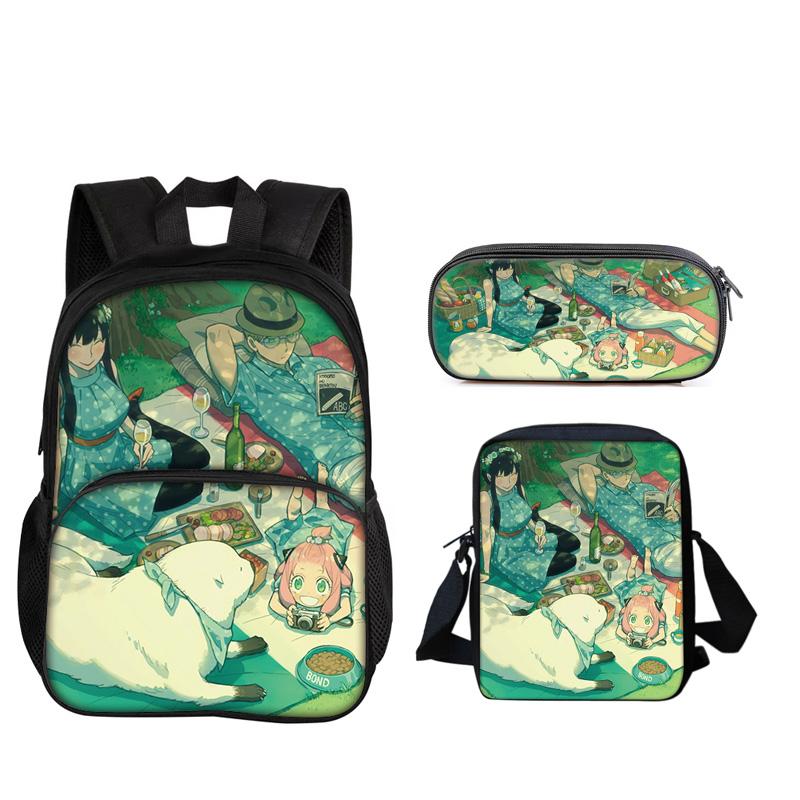 3pcs Set Knapsack for Boys Girls Best Gift Regretevator Gnarpy Child School With Lunch Box Pencil Bags School Pupil Bags