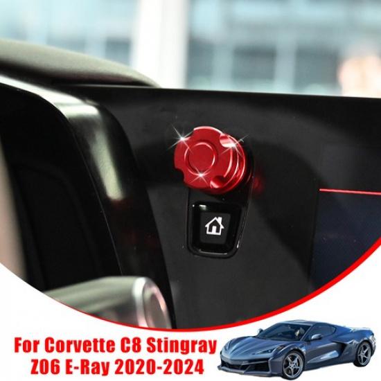 Aluminum Volume Knob Red for Corvette C8 2020-2024 Center Console Replacement