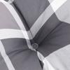 3 Piece Palette Cushion Set Grey Checkered Pattern Fabric