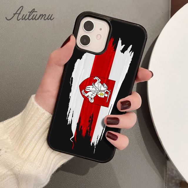 Etui na telefon z herbem flagi Białorusi na iPhone'a 11 12 13 14 Pro Max mini XR XS SE 2020 6S 7 8 Plus Samsung Galaxy S21 S22