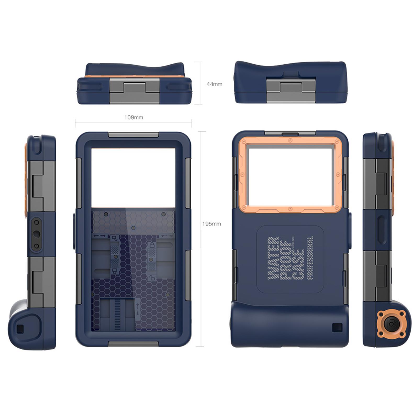 

Diving Phone Protective Cases 15M Professional Waterproofing Shells for Underwater синий