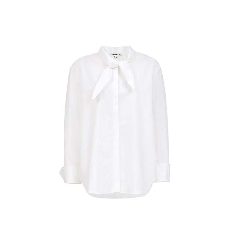 VEROMODA Women's Stand Collar Bow Tie Shirt