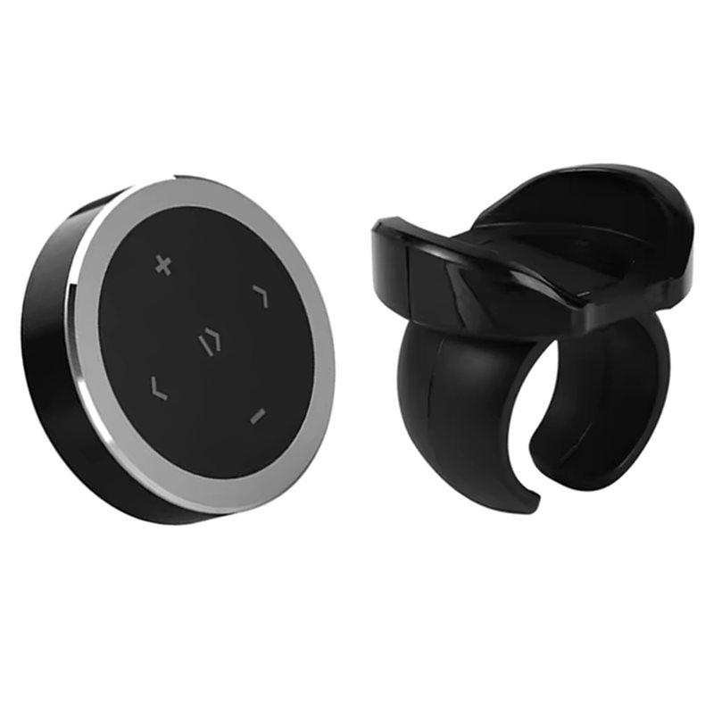 ABUO-Car Bluetooth 5.0 Wireless Media Button Remote Controller For Phone Music Play Remote Motorcycle Bike Steering Wheel