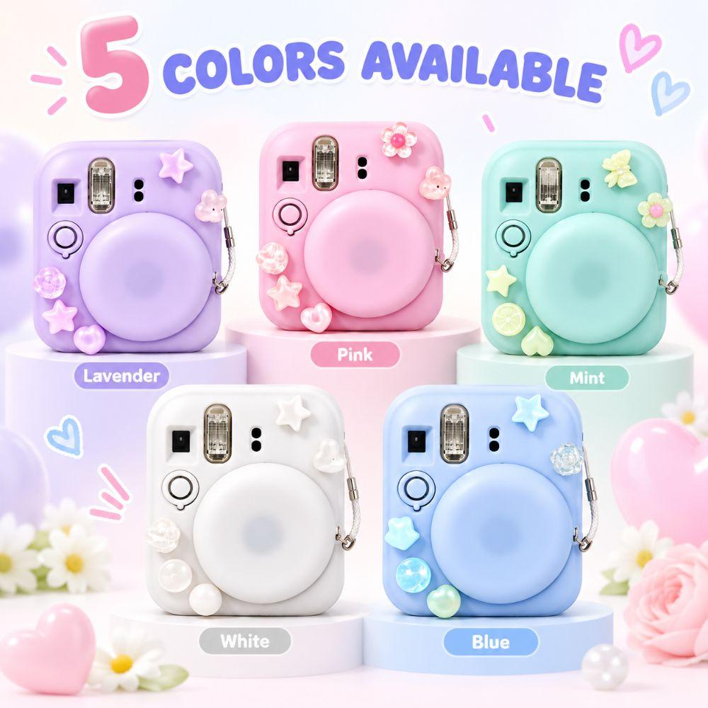 DIY Charm Holes Instant Camera Cover DIY Camera Case for Fujifilm Instax Mini 13 Camera Storage