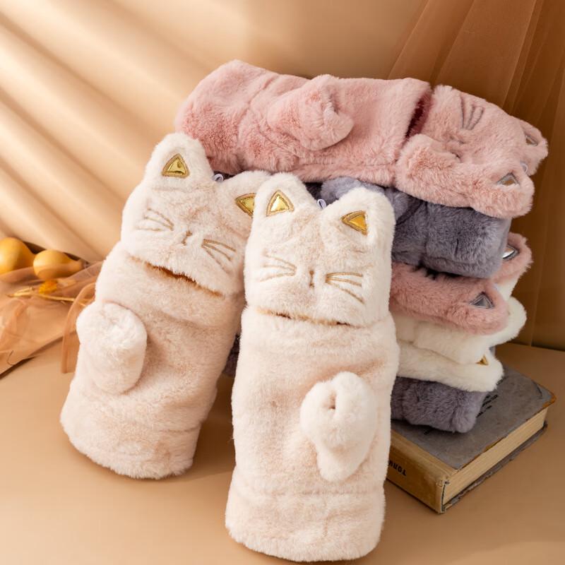 

Cute Cat Plush Winter Flip-Top Mittens One Size