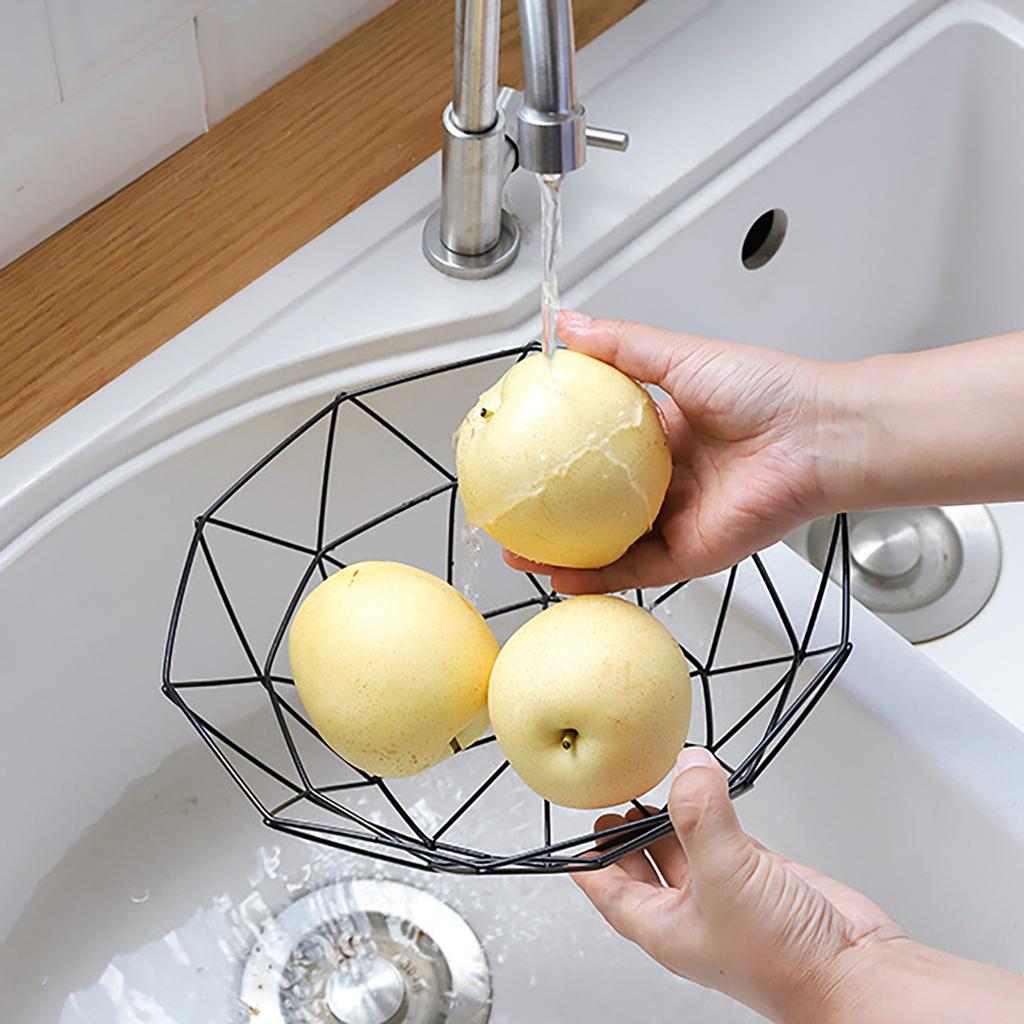 Wrought Iron Fruit Basket Creative Living Room Home Snack Storage Basket