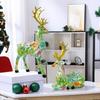 2 Pcs Deer Figurine Room Decor Sitting Standing Table Reindeer Animal Crafts Sculptures Christmas Home Decoration Fawn Figurines