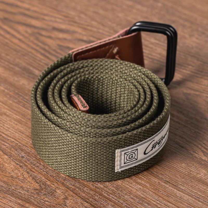 Korean-style Double-loop Belt, Versatile, Ins Trendy and Individualistic Men's Workwear Pants, Jeans, Belt, Trendy Sail Face Belt