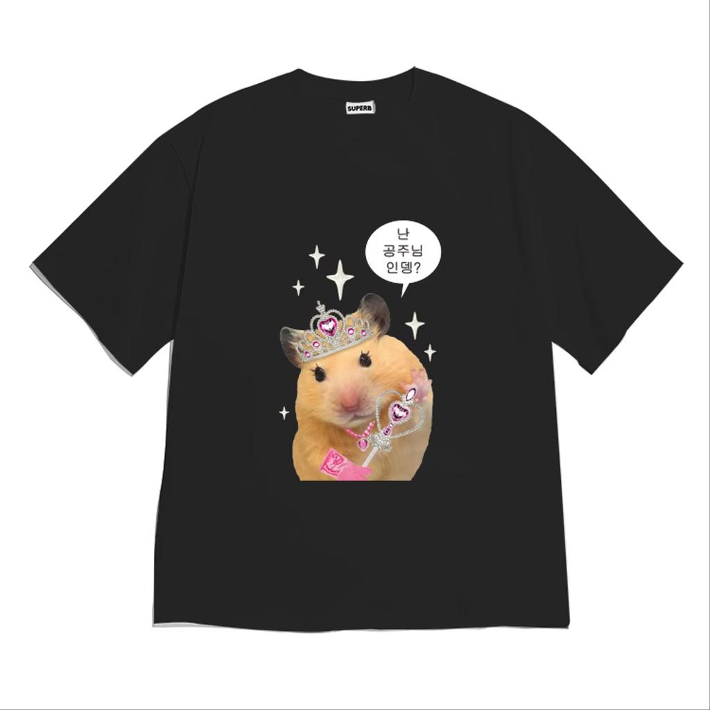 Im A Princess Hamster Princess Debut Korean Style TShirt Unisex Women Clothes Graphic T Shirts Fashion Tees Unisex Y2k Clothes
