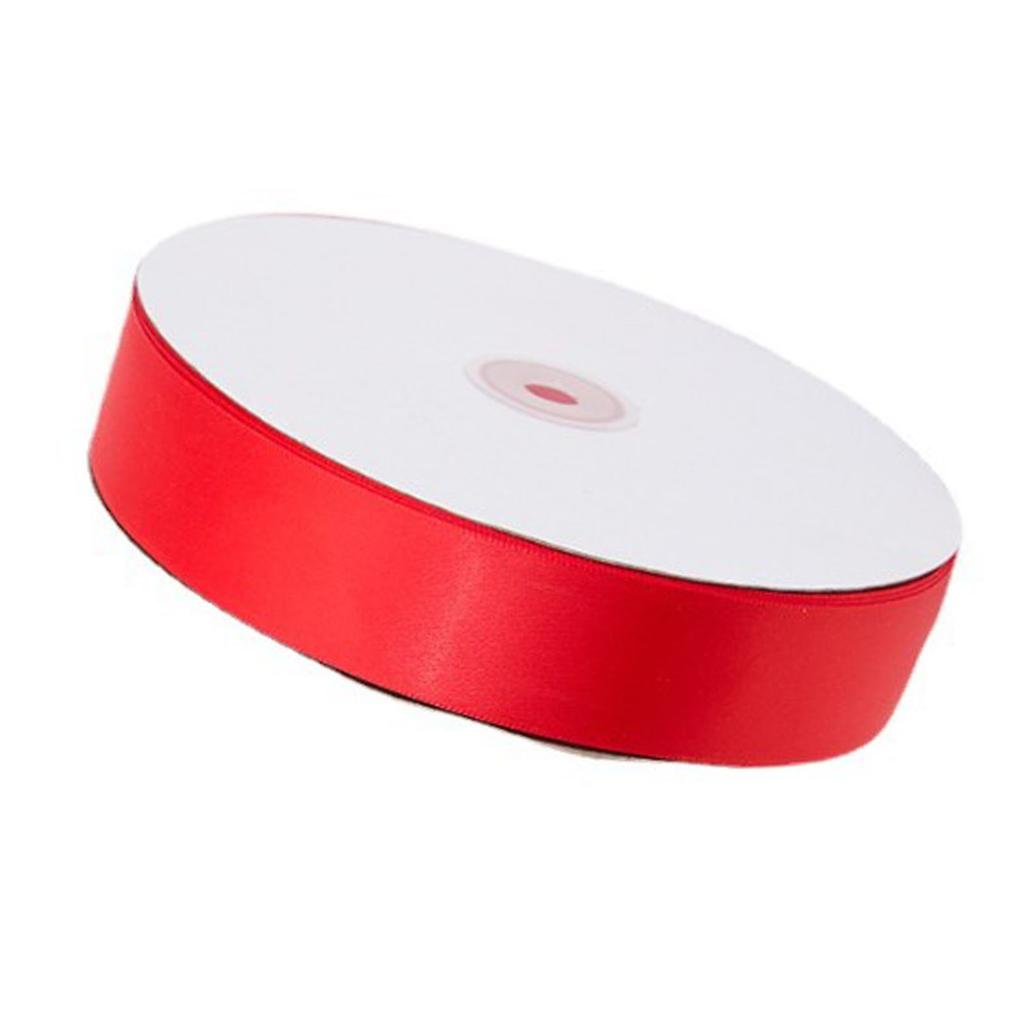 Gift Wrap Ribbon 91m Length Red Polyester Ribbon Roll for Household Cake Shops Gift Shops