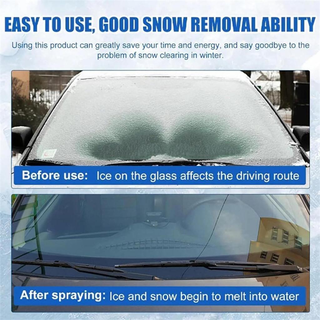 Car Ice Melter Spray 100ml Fast Melting Transparent Liquid Car Ice Melt Spray Quick Thaw For Trucks SUVs Vehicle Winter Driving