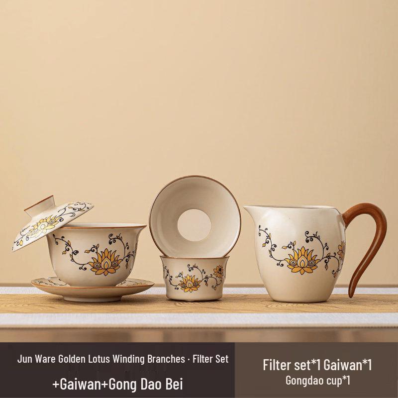 Chaxun Ru Ware Gaiwan & Fair Cup Tea Set