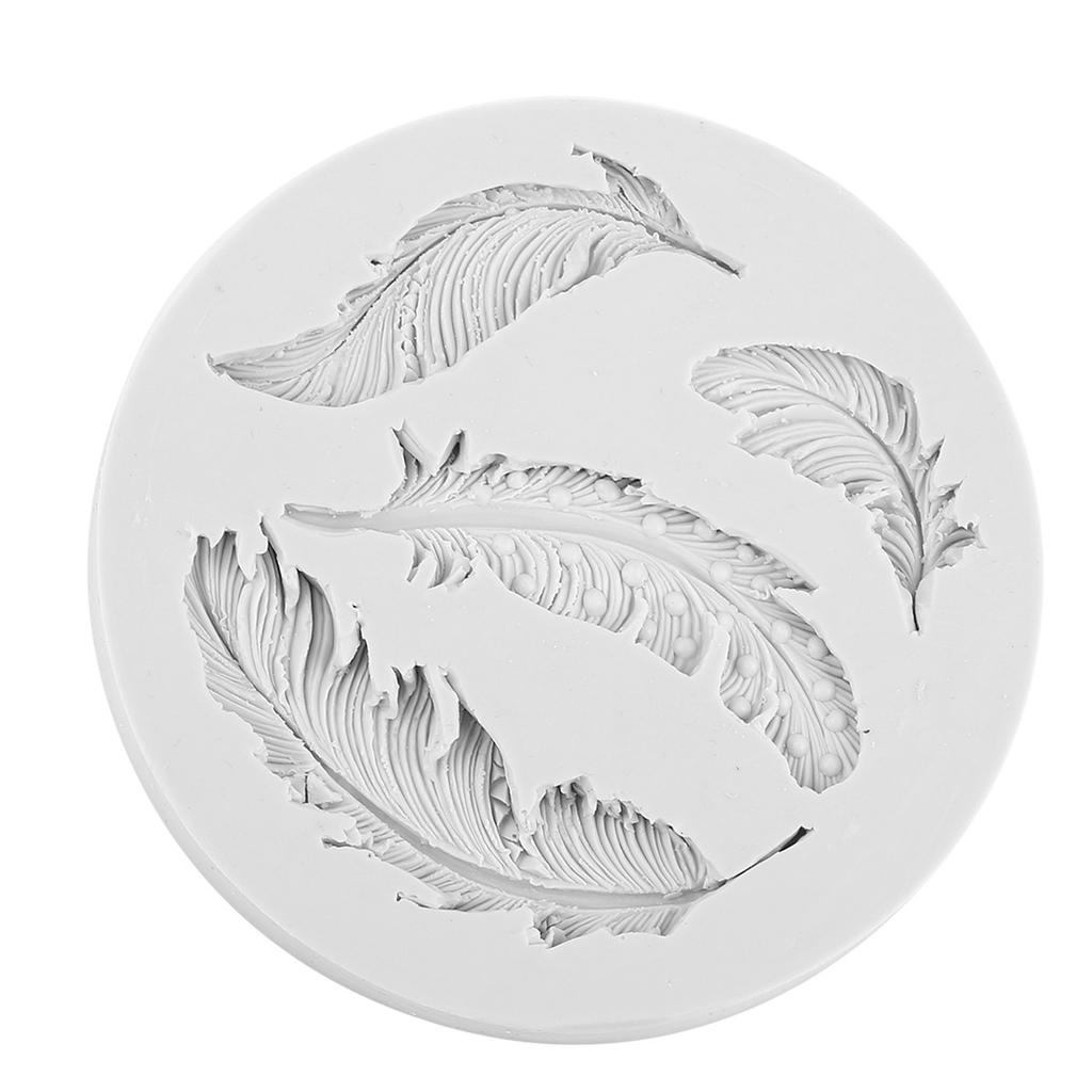 DIY Silicone Feather Shape Fondant Cake Decorating Mold Chocolate Mould Tool
