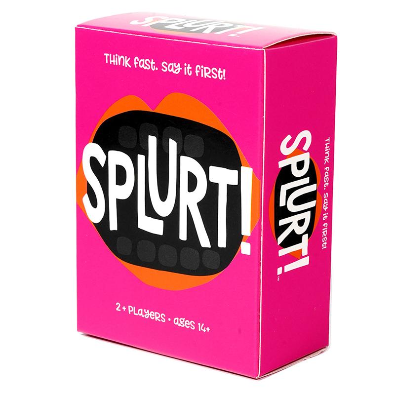 Splurt Denke schnell Sag es zuerst Tragbares Party-Kartenspiel Rosa Brettspiel Weihnachts-Geburtstagsfeier-Spiel Geschenke