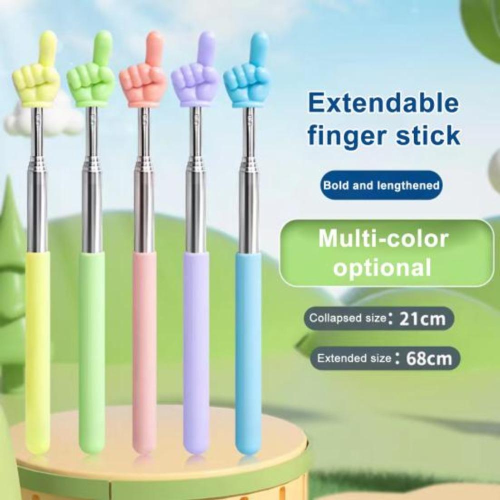 1PC Extendable Finger Stick Retractable Telescopic Classroom Teachers Pointer Stick Mini Handheld Presenter Whiteboard Presentation Pointer