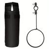 Drumstick Tube Bag Black Cylindrical Drumstick Holder Oxford Cloth Metal Clip Sturdy Percussion Drum Instrument Accessories