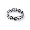 Glory_Arden [Unisex] Burnished Surgical Steel Twisted Ring / Gbsr-054